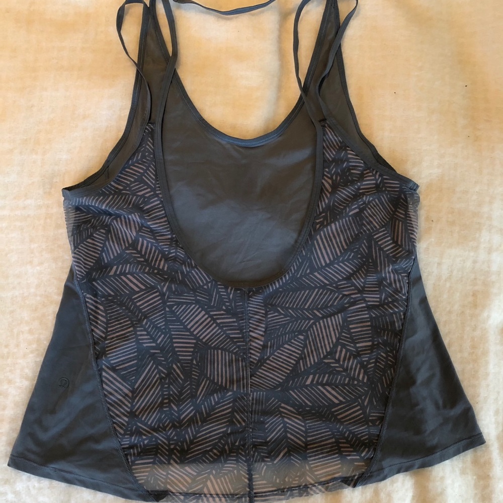 lululemon athletica Gray Patterned Tank Top